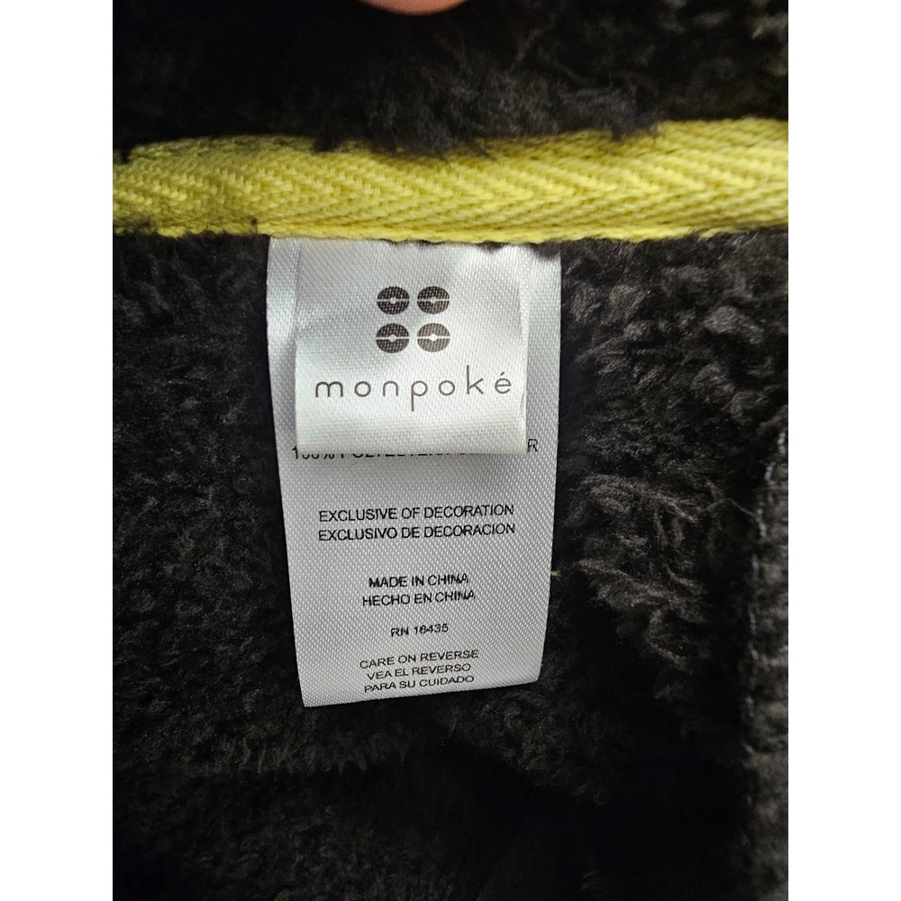 Monpoke Boys Pikachu Fleece Zip Jacket Black Polyester Casual Size 2T - Picture 5 of 7